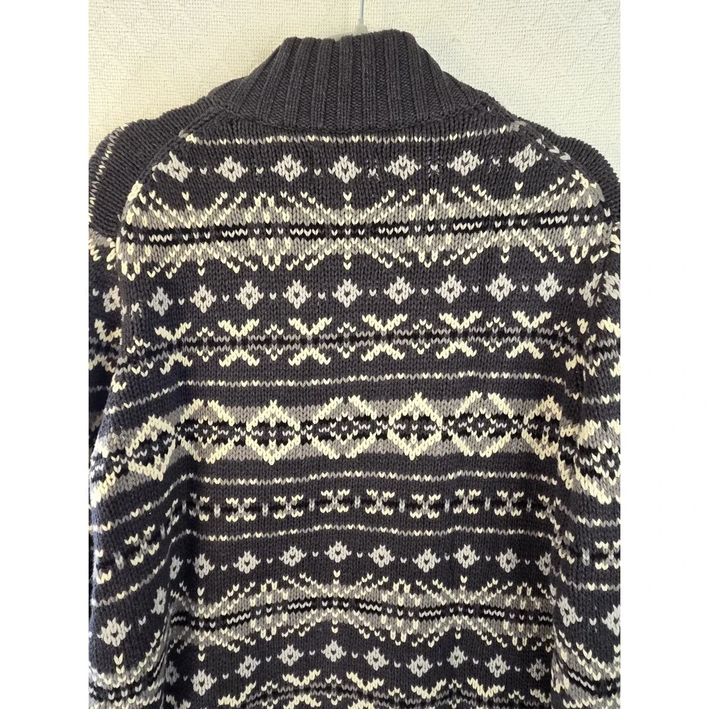 GH Bass Sweater Mens L Chunky Cable Knit Fisherman‎ Nordic Fair Isle Pullover